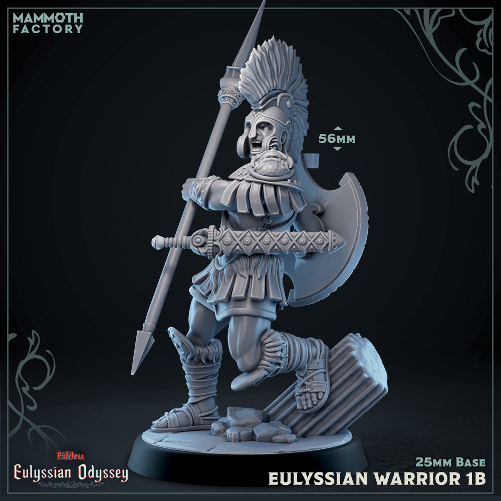 a statue of a man with a spear and shield