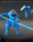 Bone Warriors - Bone Reavers - 3d Printed Miniature Sculpted by Blue Wyvern