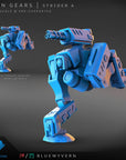 Strider - Iron Gears - 3d Printed Miniature by Blue Wyvern