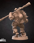 Dragonborn Monk - 3d Printed Miniature sculpted by Bite the Bullet