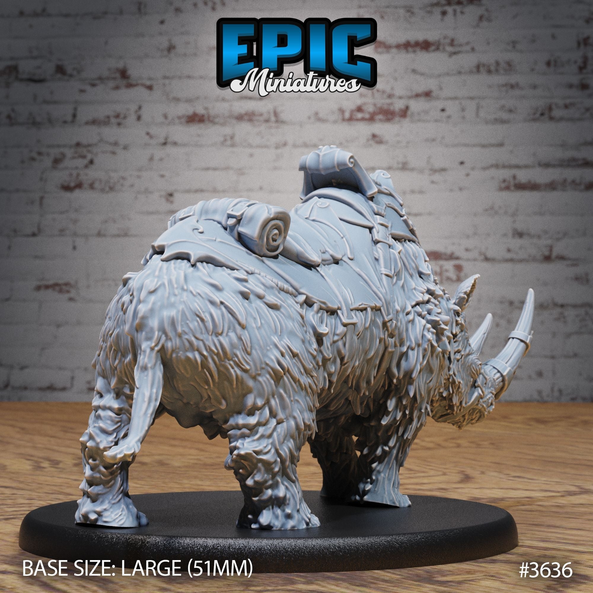 Wooly Rhino - 3d Printed by Epic Miniatures