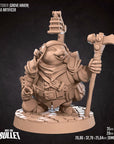 Molefolk Artificer - Grove Haven - 3d Printed Miniature sculpted by Bite the Bullet