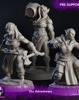 Orc / Half-Orc Adventurers - Caelitum Adventurers - 3d Printed Miniature by Blackcrest Miniatures