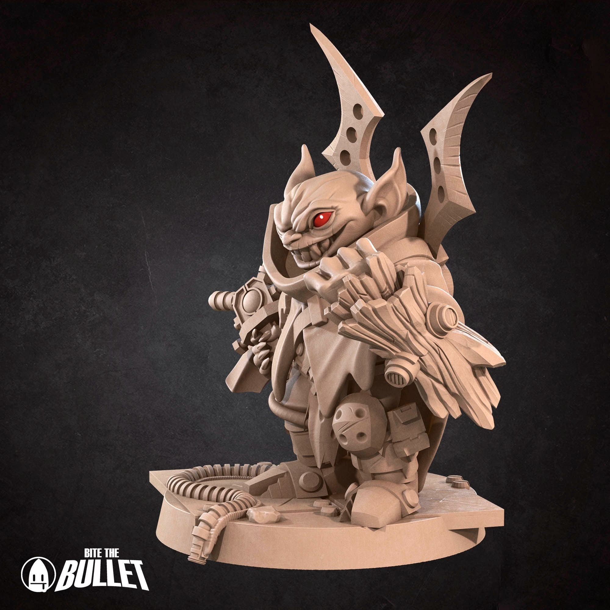 Space Goblin Vanguard - Bullet Galaxy - 3d Printed Miniature sculpted by Bite the Bullet