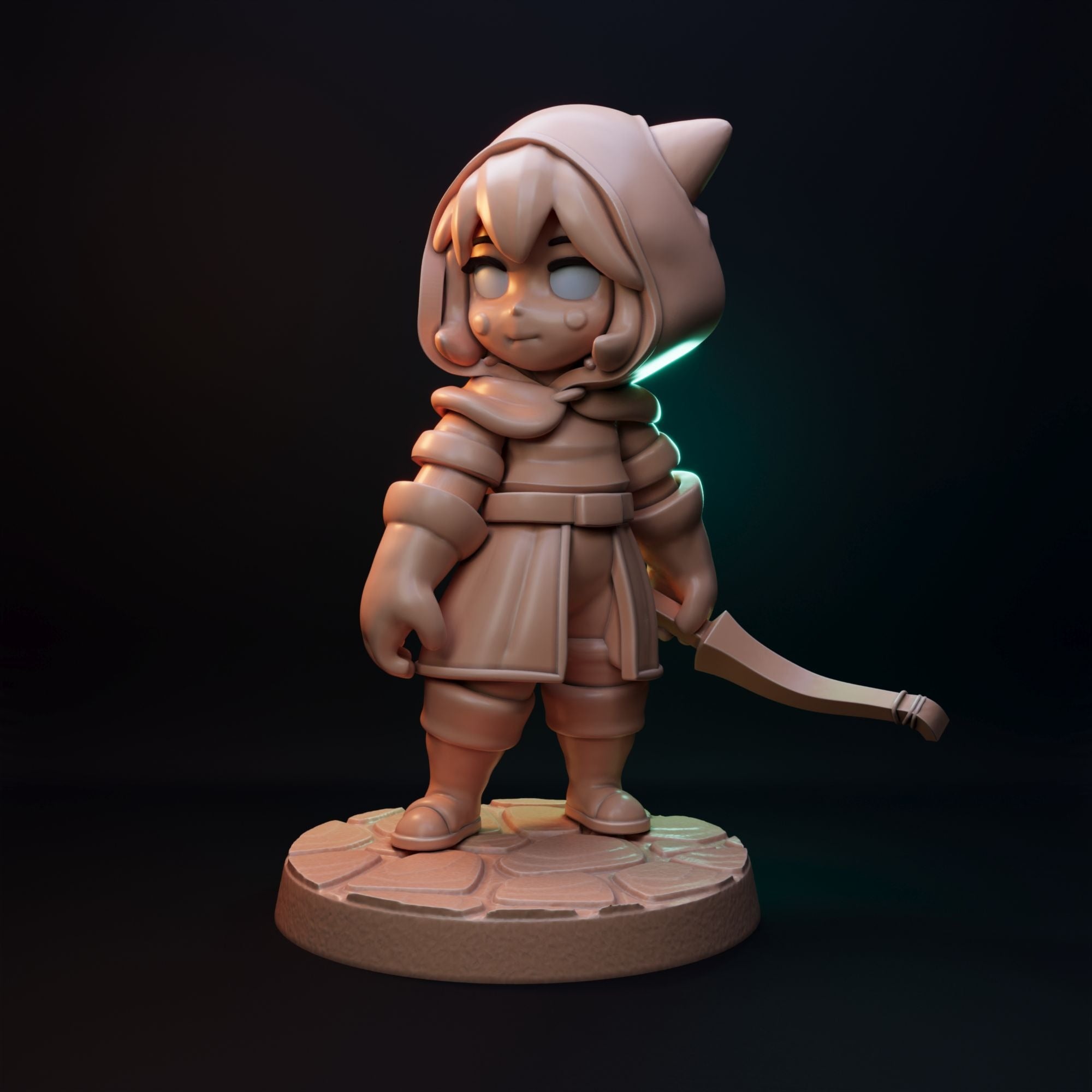 Little Winter Tail - 3d Printed Miniatures Sculpted by Flashzy