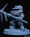 Mining Crew (Space Dwarf Miners with Pickaxes) - 3d Printed Miniature sculpted by Tablehammer