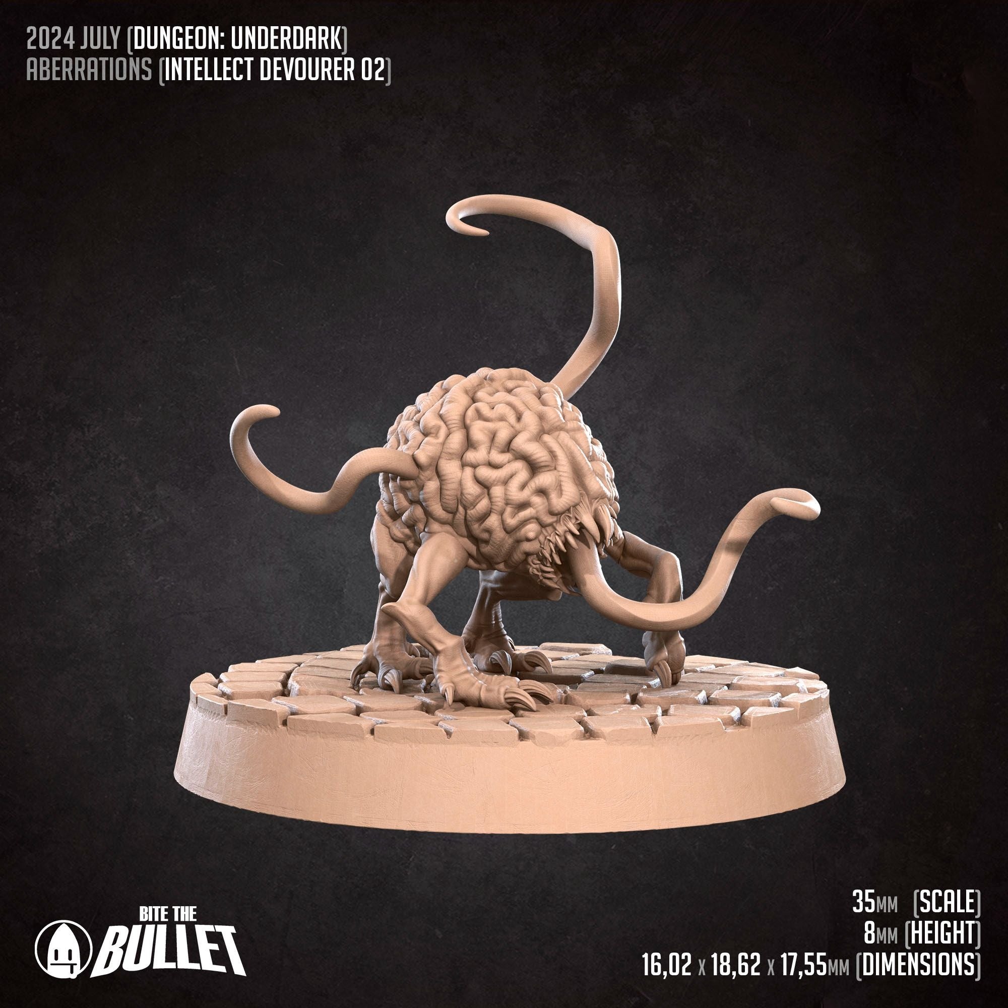 Intellect Devourers - 3d Printed Miniature sculpted by Bite the Bullet