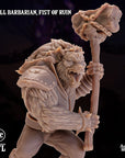 Gnoll Barbarian, Fist of Ruin - 3d Printed Miniature by Arcane Minis