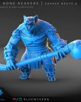 Savage Brute - Bone Reavers - 3d Printed Miniature Sculpted by Blue Wyvern