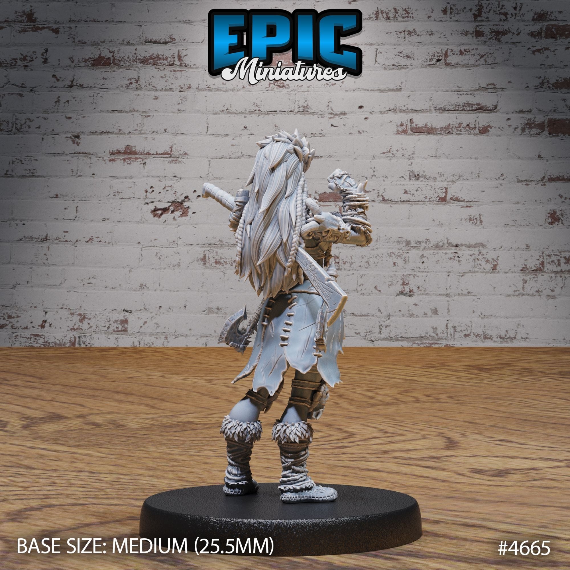 Orc Lady Adventurer - 3d Printed Miniature Sculpted by Epic Miniatures