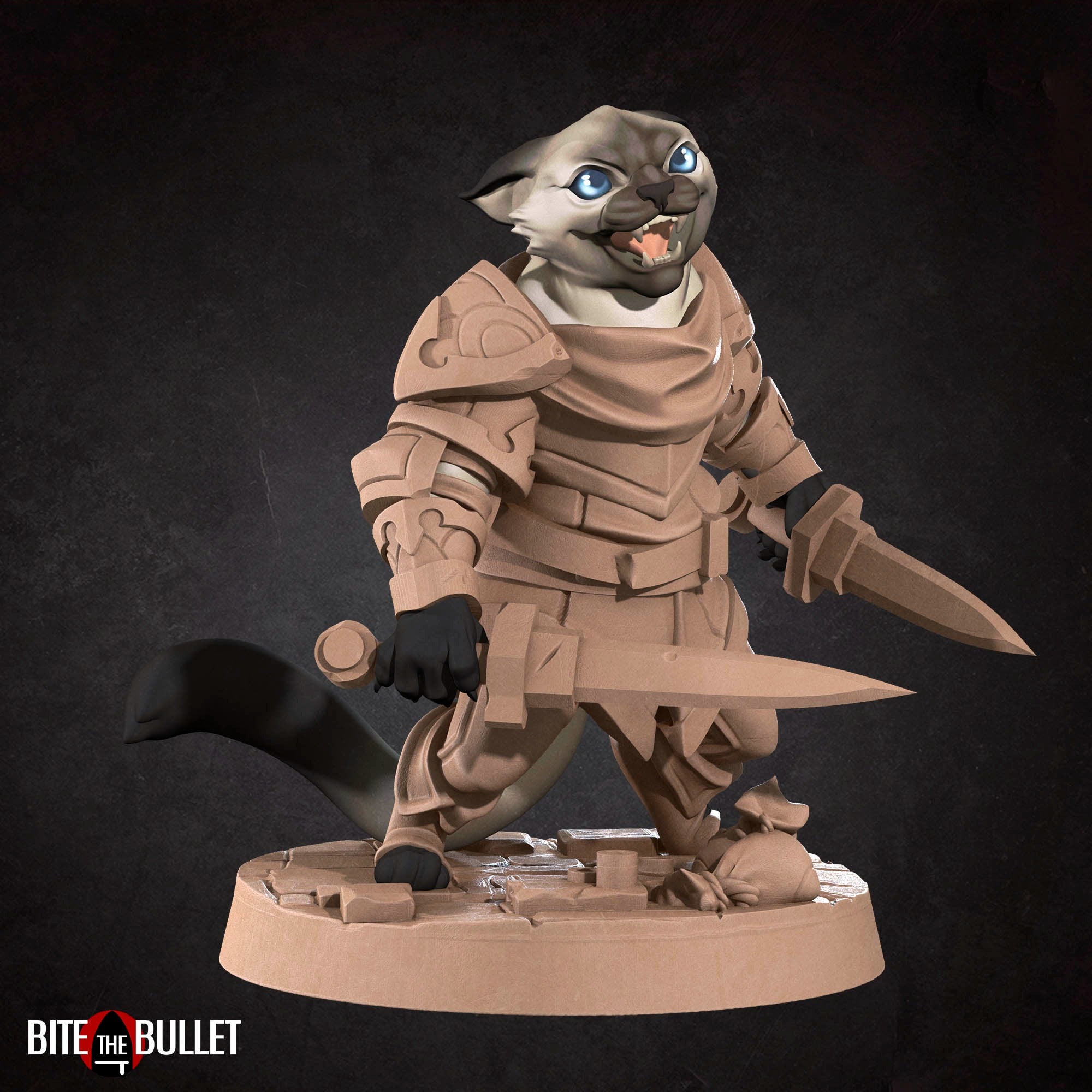 Cat Rogue - 3d Printed Miniature sculpted by Bite the Bullet