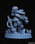 Mining Crew (Space Dwarf Miners with Pickaxes) - 3d Printed Miniature sculpted by Tablehammer