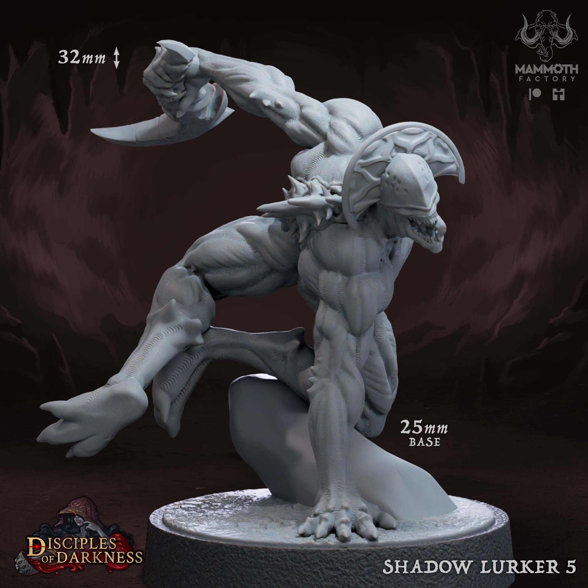 Shadow Lurker - 3d Printed Miniature by Mammoth Factory