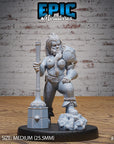 Bearded Female Dwarf - 3d Printed by Epic Miniatures