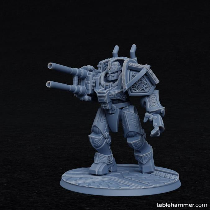 Clockwork Ancient, Space Dwarf Golem Mech - Federation of Tyr - 3d Printed Miniature by Tablehammer