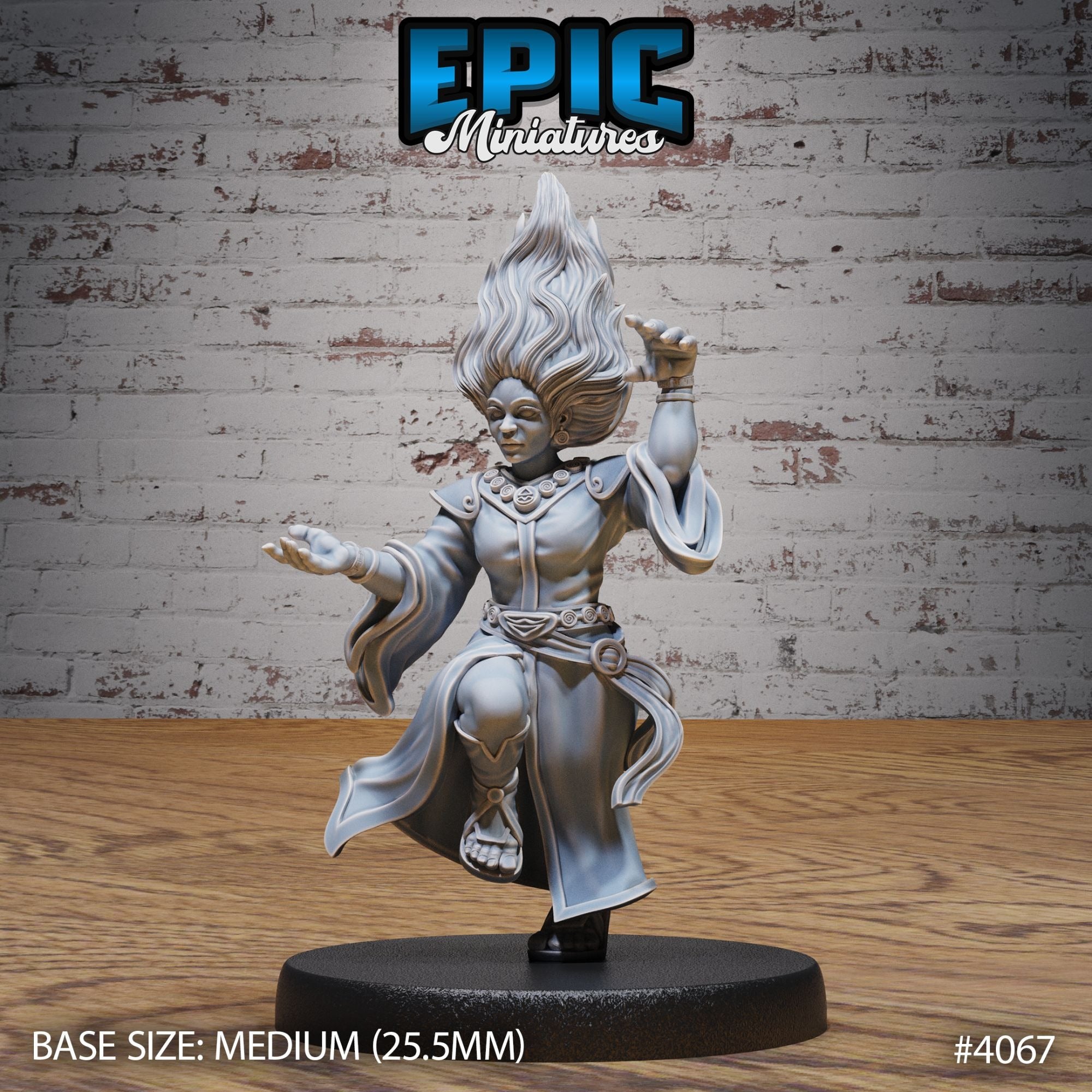 Female Dwarf Wind Mage - 3d Printed by Epic Miniatures