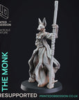 Master Mao, Tabaxi Monk - 3d Printed Miniature by Printed Obsession