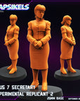 Nexus 7 Secretary - 3d Printed Miniature Sculpted by Papsikels Miniatures