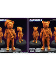 Organic Toy - Bear Friend - 3d Printed Miniature Sculpted by Papsikels Miniatures