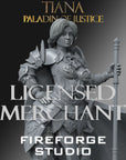 Tiana, Paladin of Justice - 3d printed Miniature by Fireforge Studi