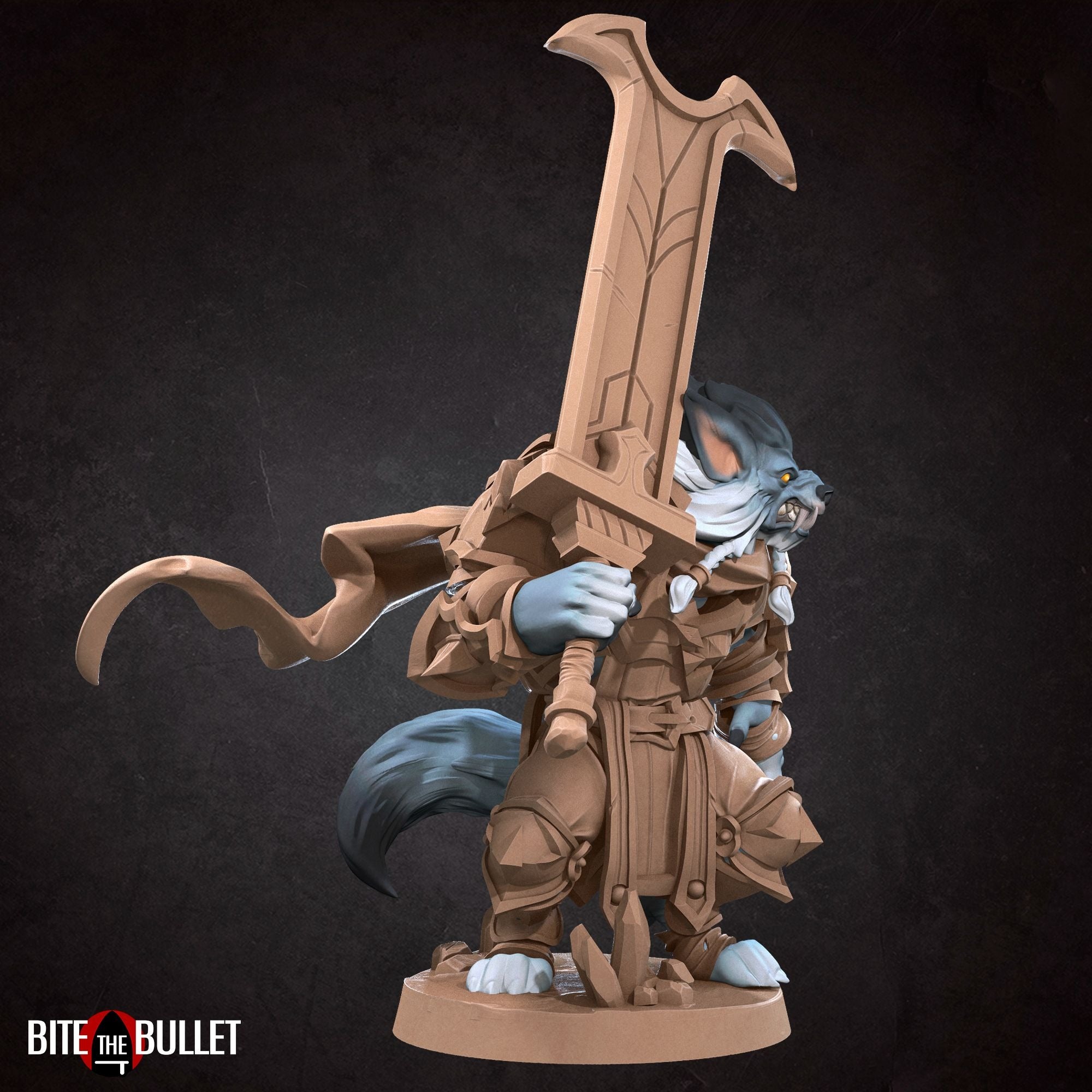 Worgen Warrior - 3d Printed Miniature by Bite the Bullet