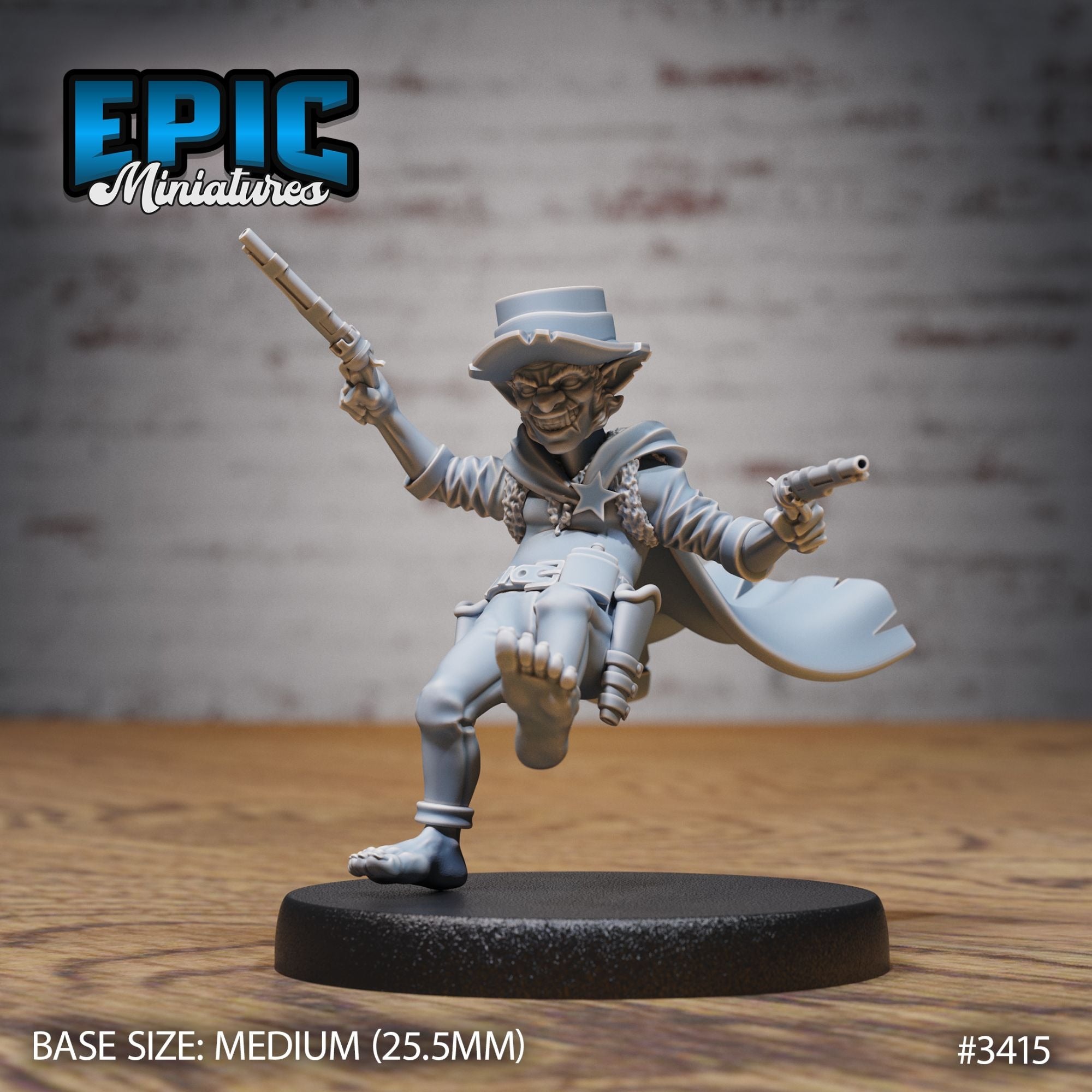 Goblin Bandit/Sheriff - 3d Printed Miniature