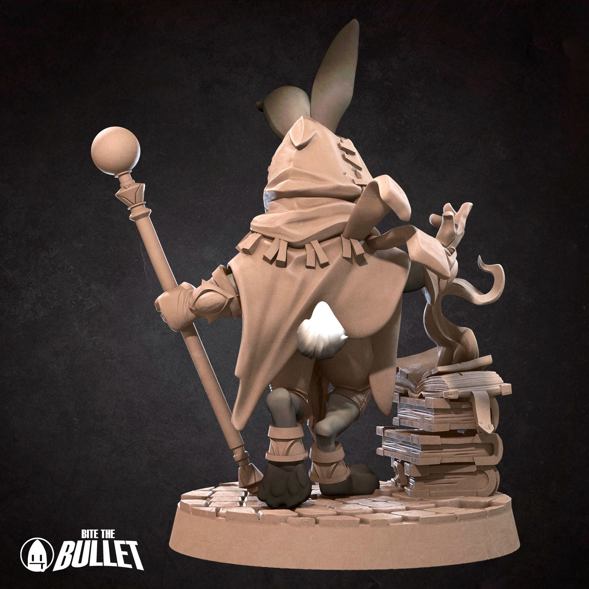 Harengon Wizard - 3d Printed Miniature by Bite the Bullet