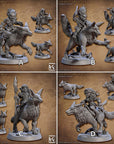 Mystic Fox Riders - 3d Printed Miniature sculpted by Artisan Guild