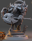 Tharn Bloodshadow - Ironmane Minotaurs of Emberhold - 3d Printed Miniature sculpted by Daybreak Miniatures