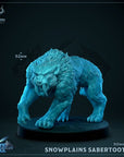 Snowplains Sabertooth - 3d Printed Miniature Sculpted by Mammoth Factory