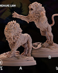 Stonemane Lion - 3d Printed Miniature by Arcane Minis