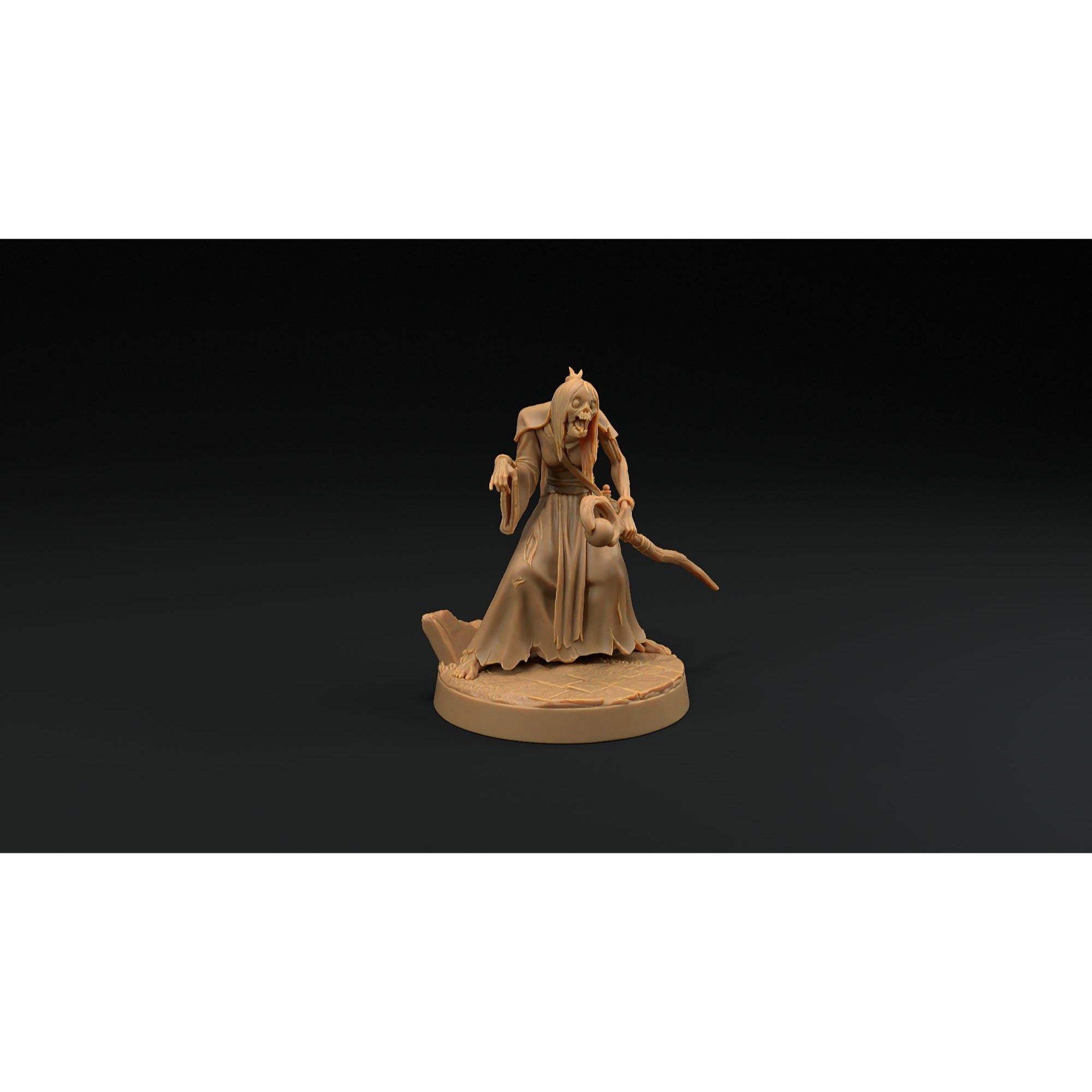 Human Mage Zombie - 3d Printed Miniature by Dragon Trappers Lodge