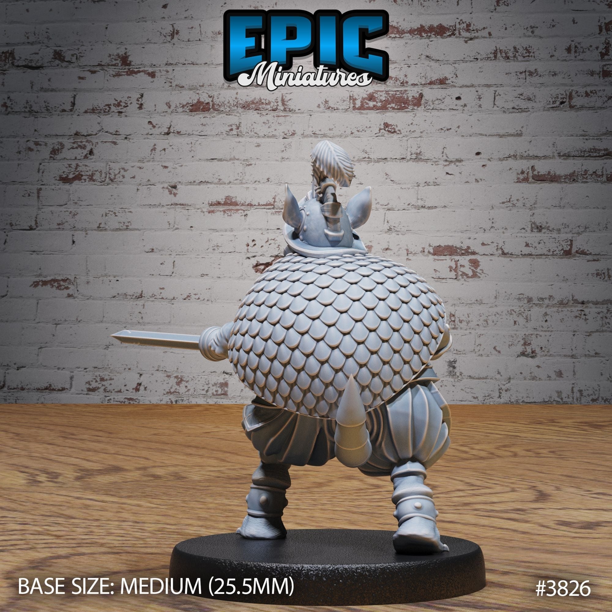 Armadillo Conquistador - 3d Printed by Epic Miniatures