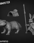 Rabbit Badger Riders - 3d Printed Miniature by Goon Master Games