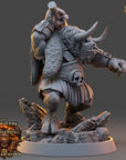 Zorath Hellbane - Ironmane Minotaurs of Emberhold - 3d Printed Miniature sculpted by Daybreak Miniatures