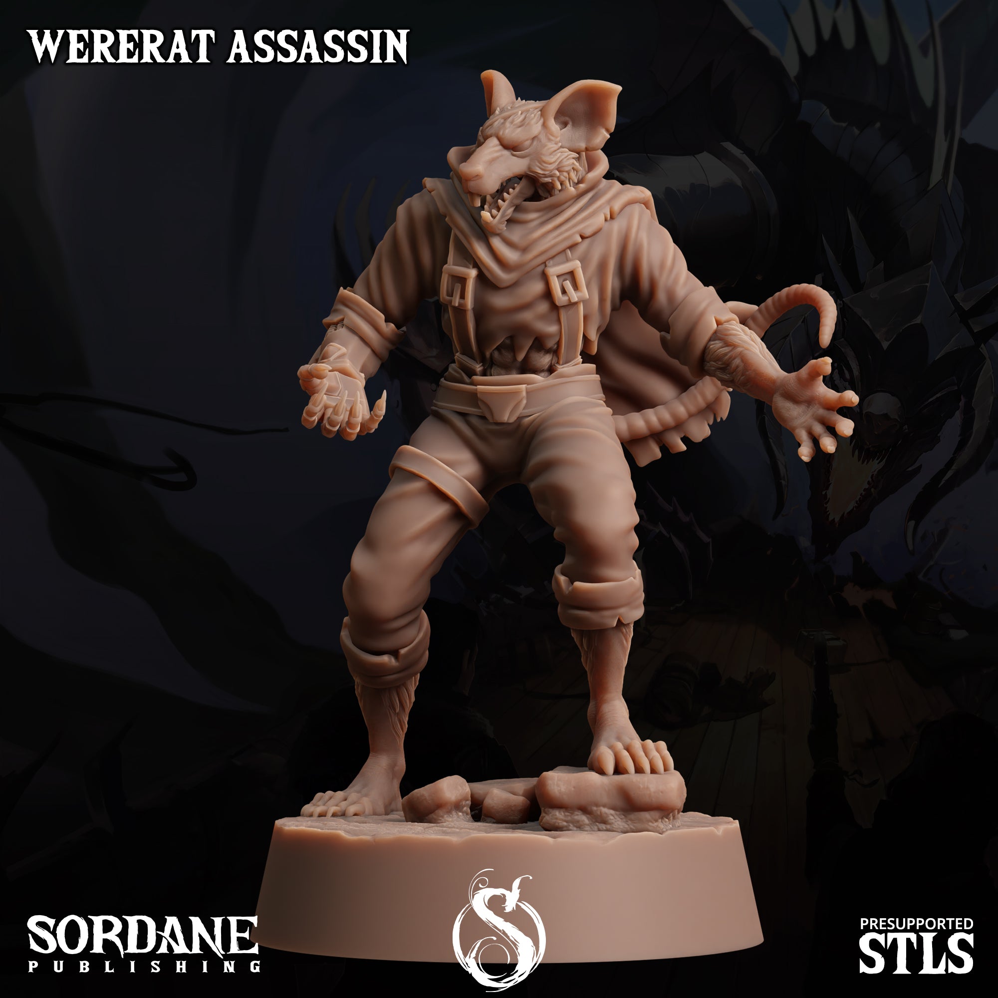 a figurine of a creature with a knife in his hand