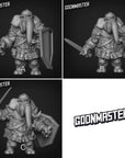 Elephant Warrior - Sword and Shield - 3d Printed Miniature by Goon Master Games