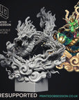 Dragon of Balance - 3d Printed Miniature by Printed Obsession