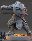 Chevalier Étienne du Bouclier - Renegades of the Iron Phoenix - 3d Printed Miniature sculpted by Daybreak Miniatures