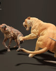 Lionesses vs Spotted Hyenas - 3d Printed 1:24 Scale Miniature by Animal Den