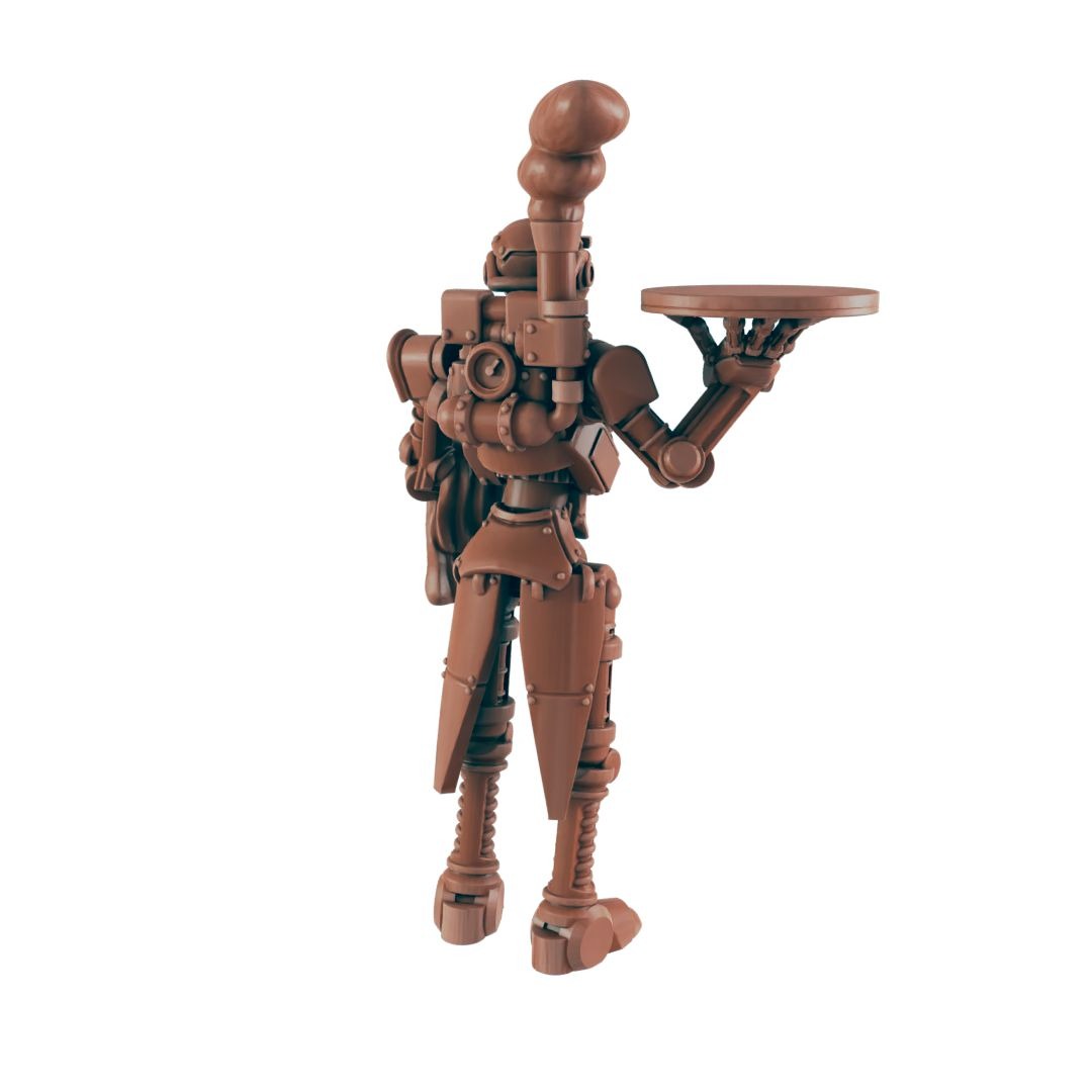 Steam Clockwork Butler - Bolts and Brimstone - 3d Printed miniature by ...
