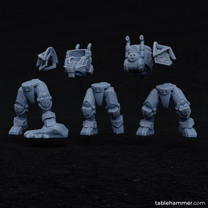 Clockwork Ancient, Space Dwarf Golem Mech - Federation of Tyr - 3d Printed Miniature by Tablehammer