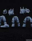 Clockwork Ancient, Space Dwarf Golem Mech - Federation of Tyr - 3d Printed Miniature by Tablehammer