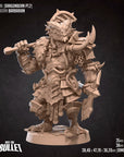 Dragonborn Barbarian - 3d Printed Miniature sculpted by Bite the Bullet