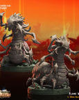 Flame Worms - 3d Printed Miniature Sculpted by Crippled God Foundry