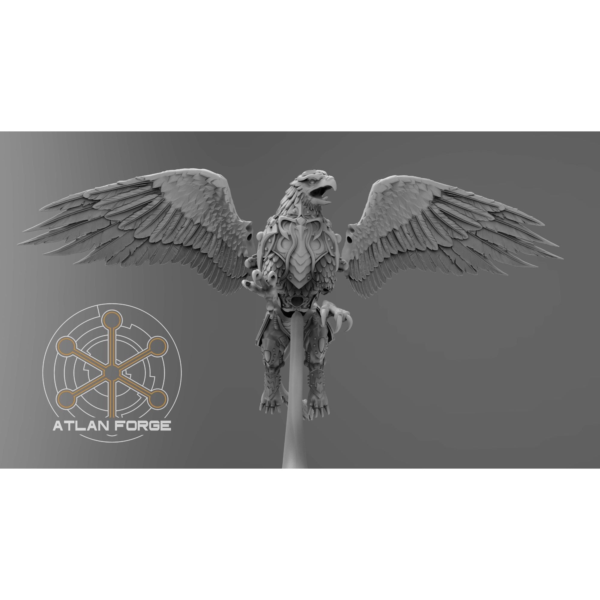 Cybernetic Battle Griffin - 3d Printed Sculpted by Atlan Forge