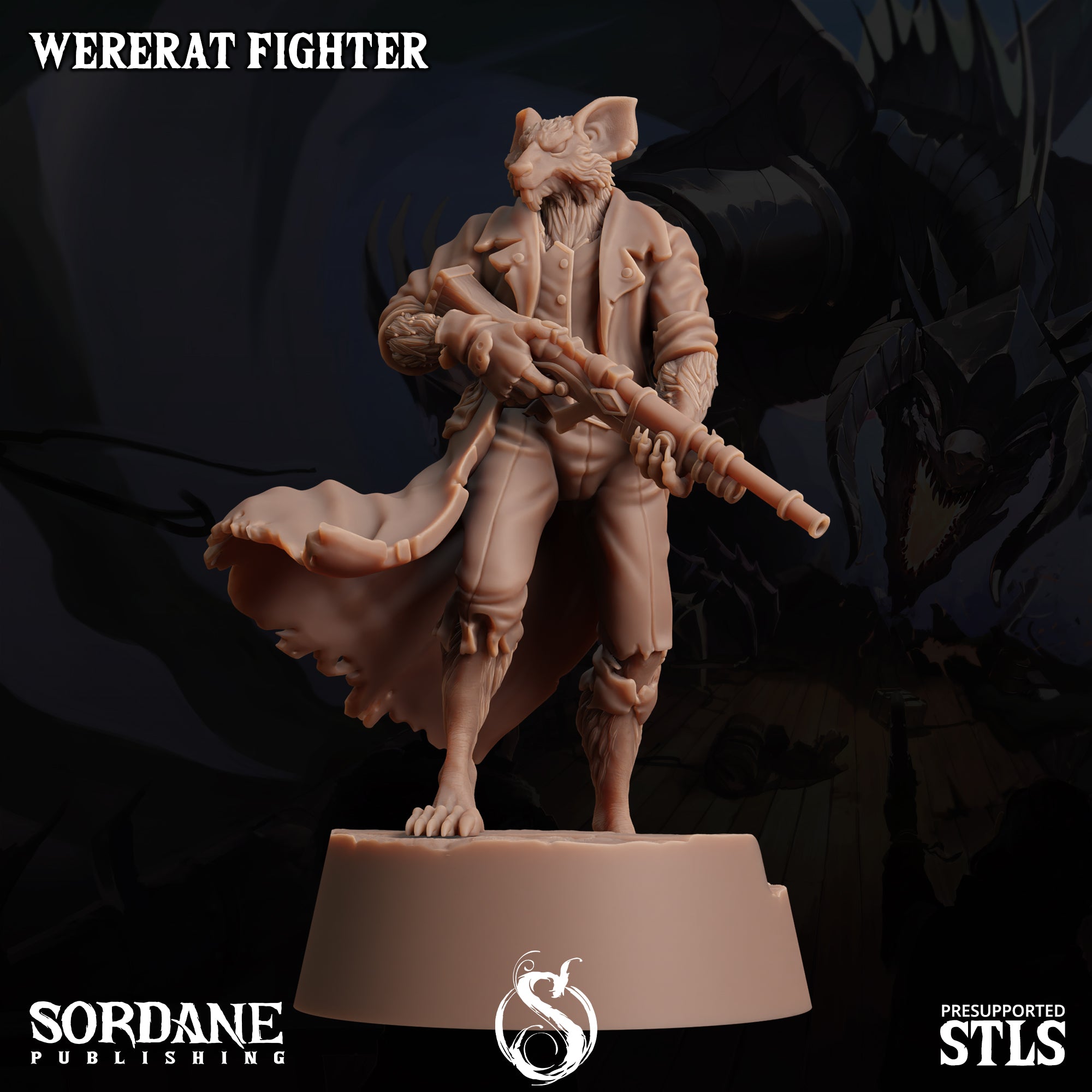 a figurine of a man with a gun