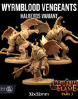 Wyrmblood Vengeants - Children of the Flame - 3d Printed Miniature by Dragon Trappers Lodge