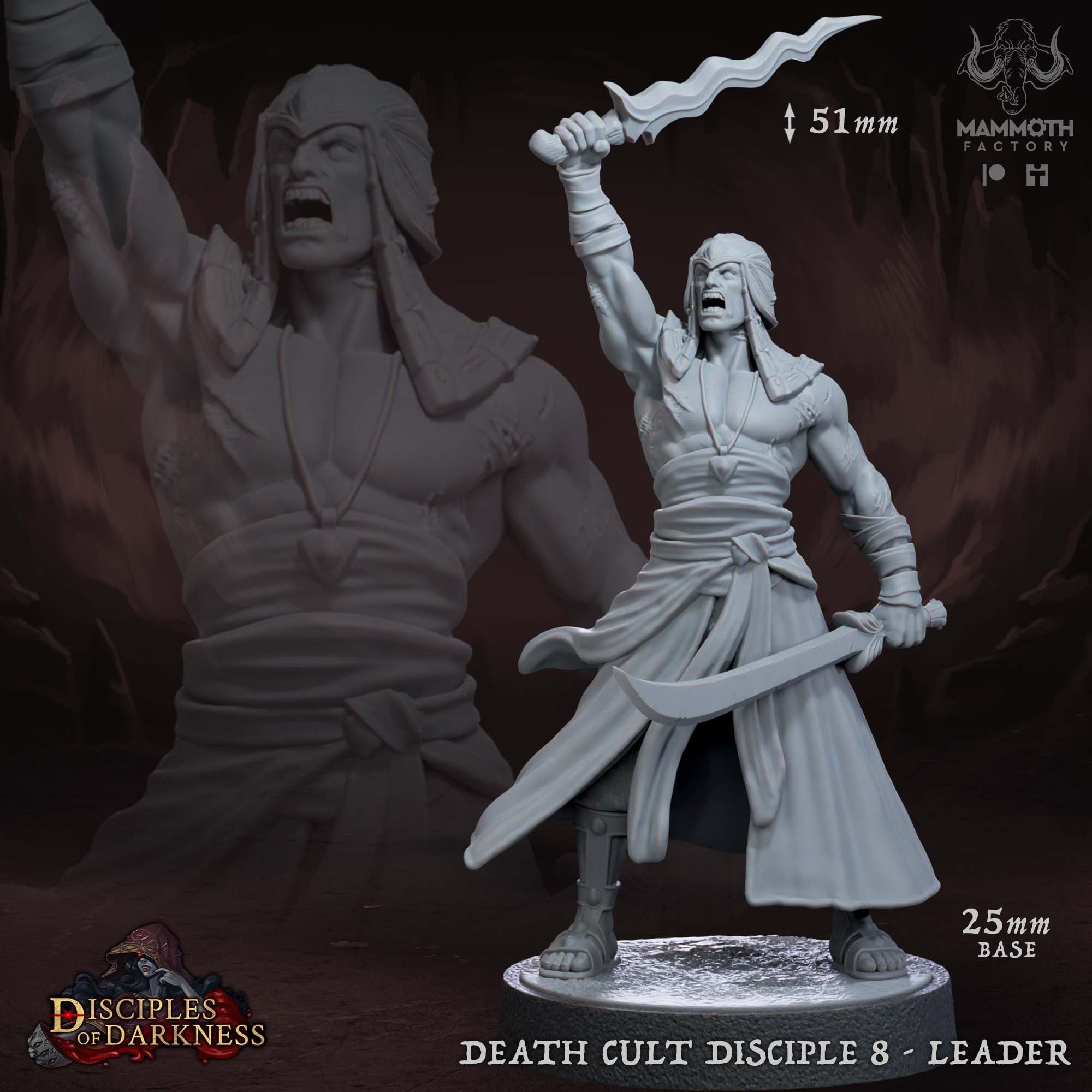 Death Cult Disciple - 3d Printed Miniature by Mammoth Factory