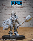 Bearded Female Dwarf - 3d Printed by Epic Miniatures